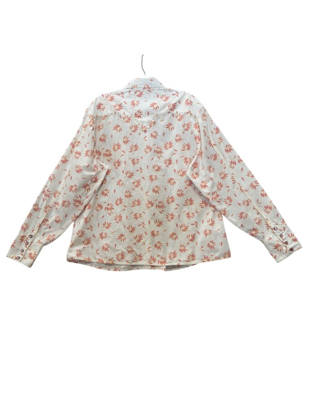 Vintage Rockies Western Shirt Women's XL Barrel Cuffs Floral Pink Snaps Yoke - Picture 4 of 12